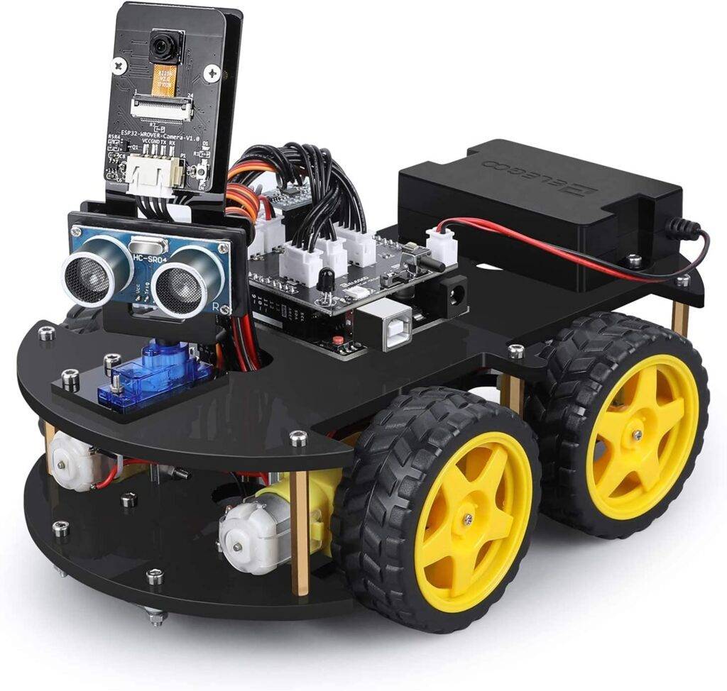 Car Kit V4.0 Kompatibel mit Arduino IDE Elektronik Baukasten mit Kamera, UNO R3, Line Tracking Modul, Ultraschallsensor, Auto Roboter Spielzeug für Kinder